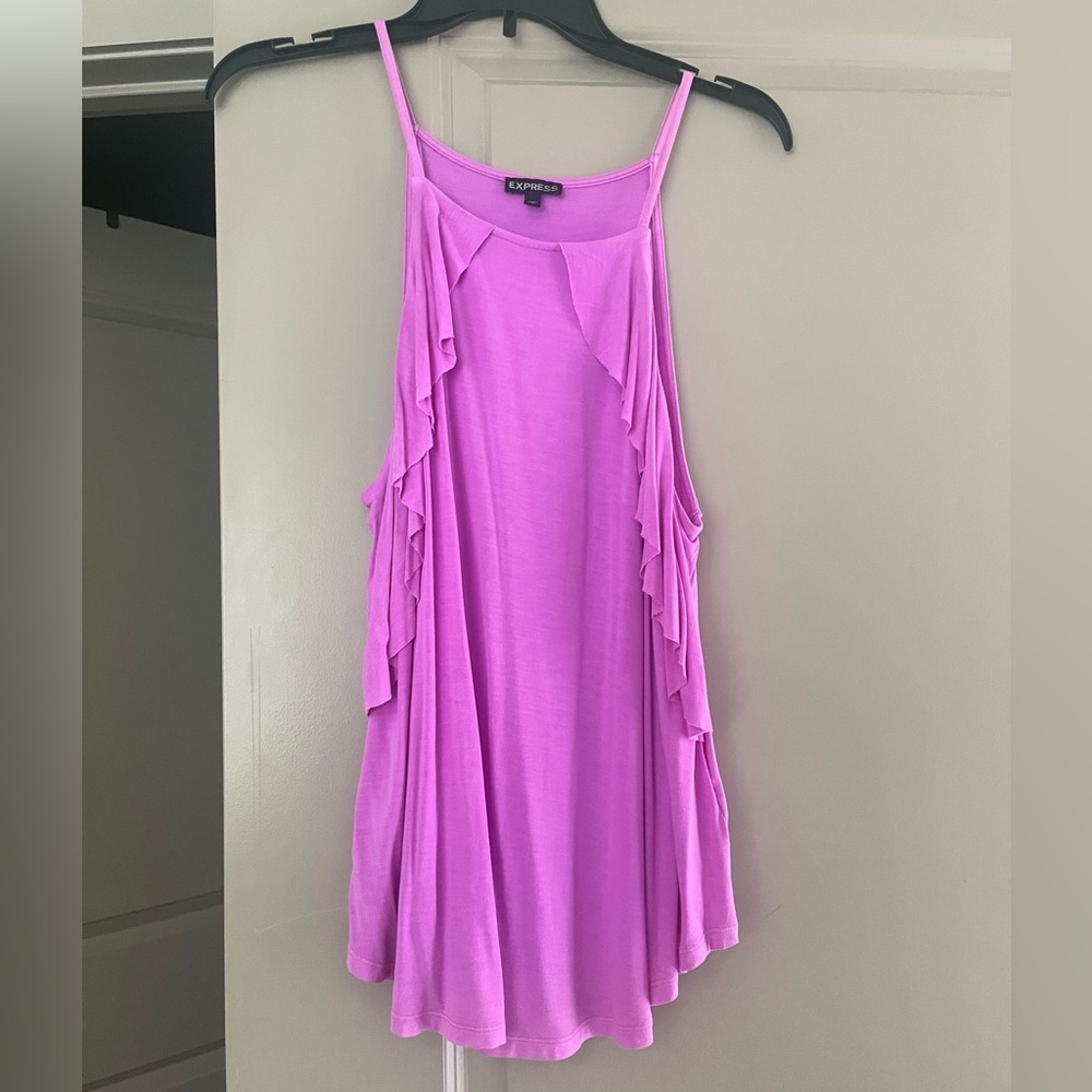 Express ruffled tank